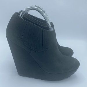 Ash Fuji Black Wedge Heel Ankle Booties